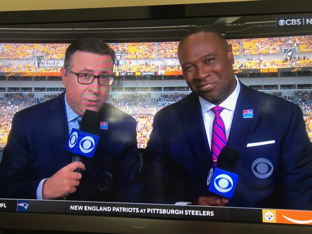 Ian Eagle and Charles Davis call NFL games for CBS Sports.